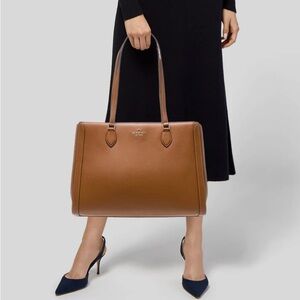 Madison Saffiano East West Leather Laptop Tote_Excellent Preowned Condition